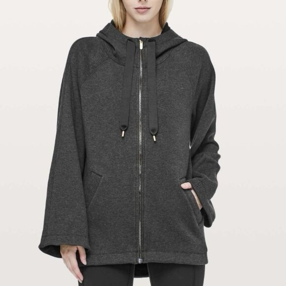 Lululemon Principal Dancer Hoodie Women’s 10 Heathered Black W3BNZS French Terry - Picture 3 of 11